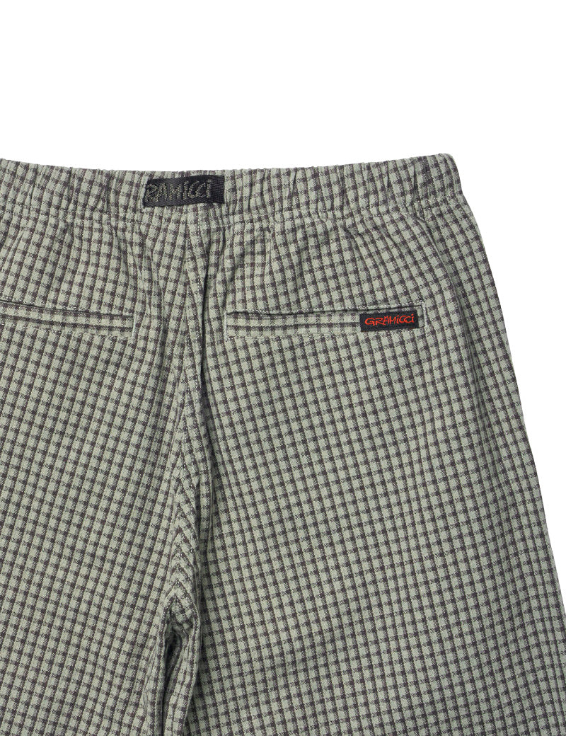 Gramicci Dobby Plaid G-Pant Straight Fit Stone Back Pocket