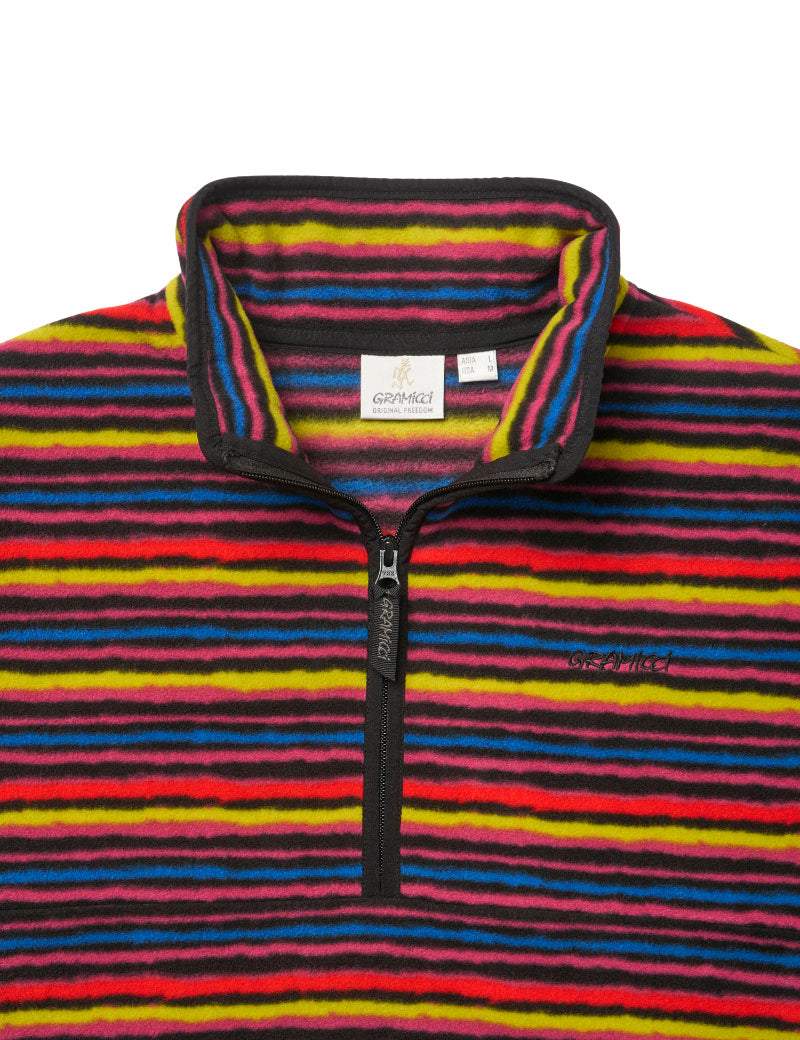 Gramicci Thermal Fleece Pullover Multi-Stripe Collar