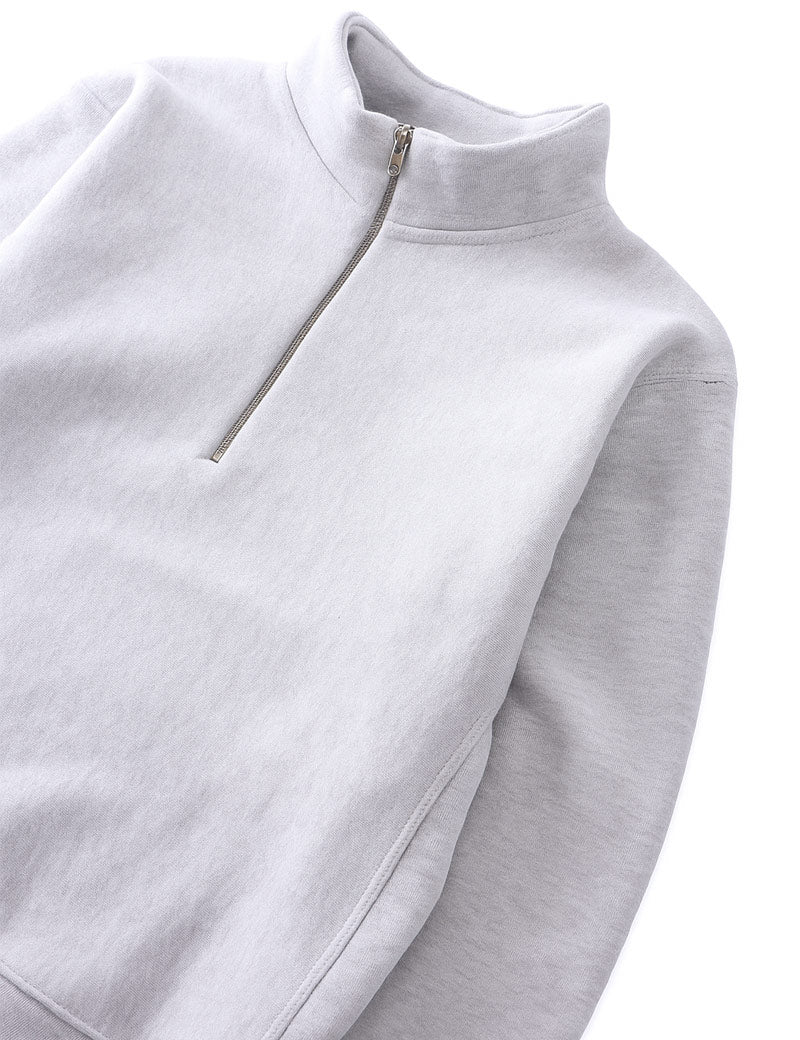 Power Goods Super Weight Quarter Zip Heather Grey