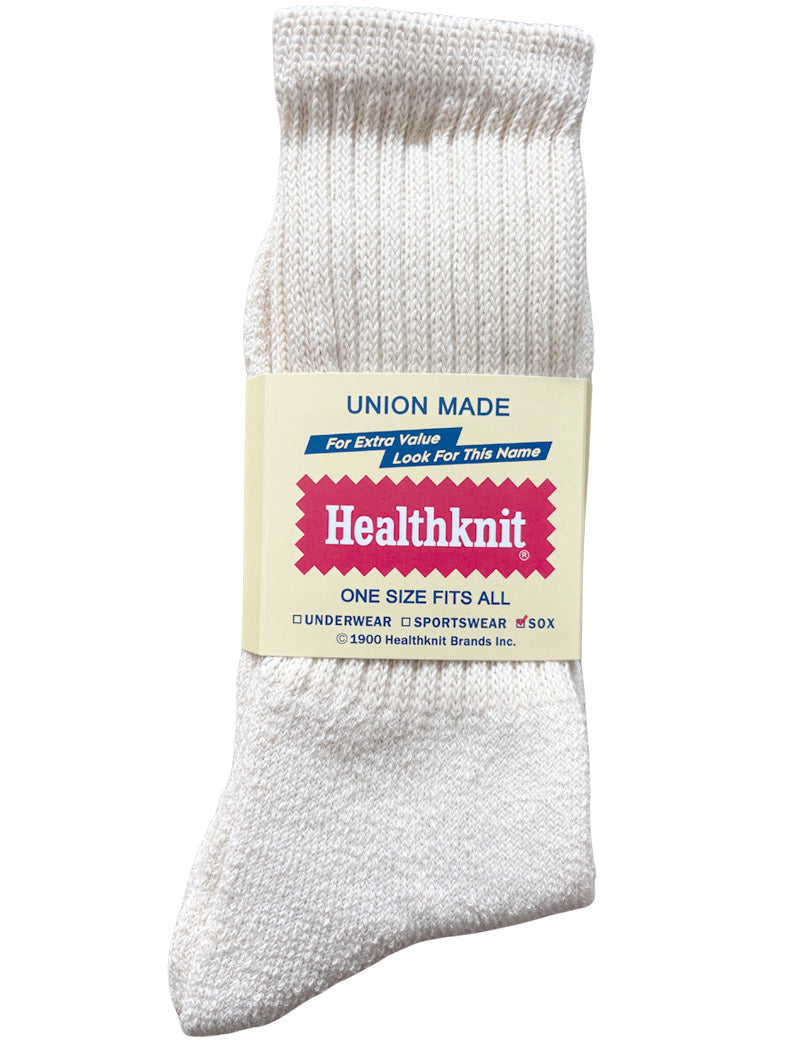 Healthknit 3 Pack Crew Socks Ivory