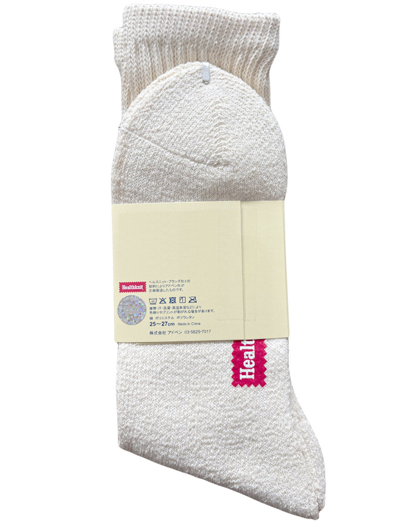 Healthknit 3 Pack Crew Socks Ivory