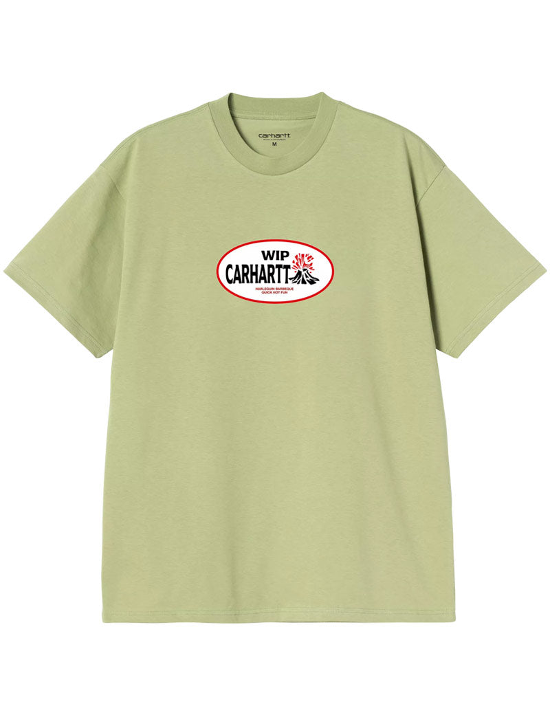 Carhartt WIP Short Sleeve Harlequin BBQ T-Shirt Gentle Green