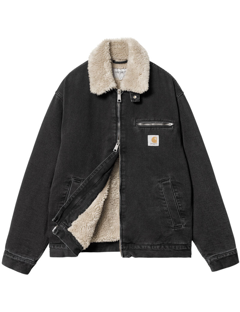 Carhartt WIP Herald Jacket Organic Denim Black Wall Stone Washed