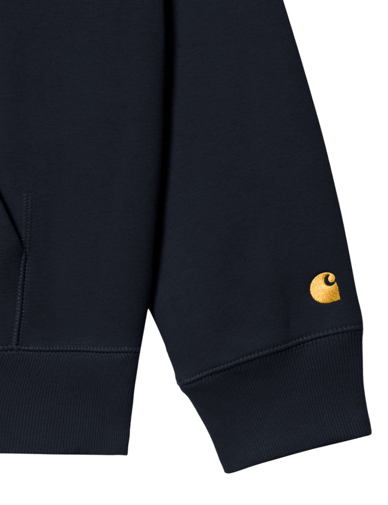 Carhartt Wip Hooded Chase Sweat Dark Navy Gold