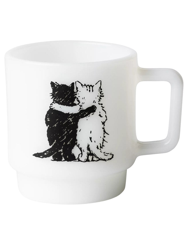 Carhartt WIP Hugging Cats Glass Mug White Cat Print