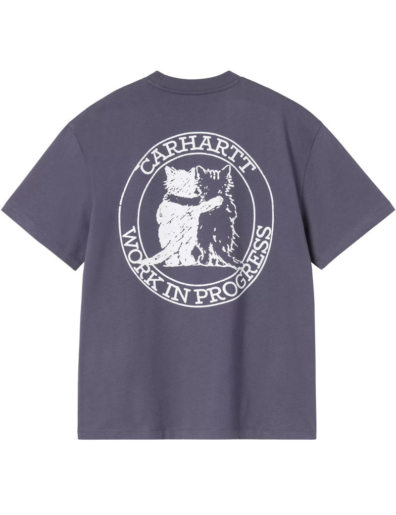 Carhartt WIP W' S/S Hugging Cats T-Shirt Shady Purple Back Print