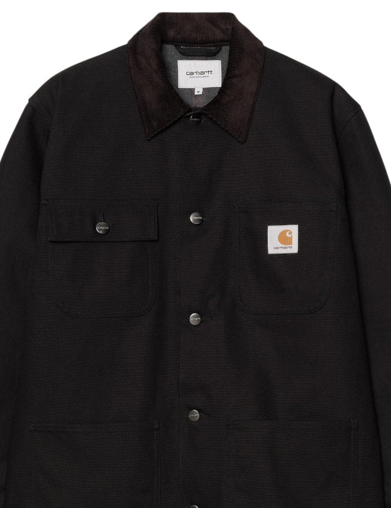 Carhartt WIP Michigan Coat Winter Black & Black Rigid Square Label