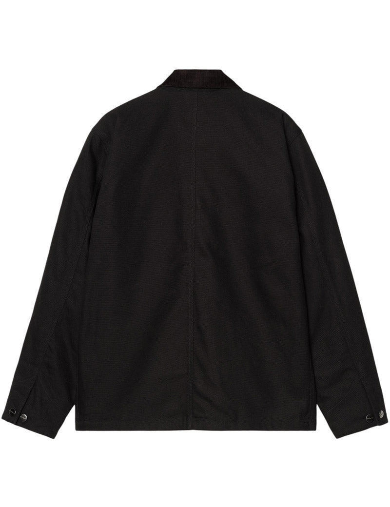 Carhartt WIP Michigan Coat Winter Black & Black Rigid Back View