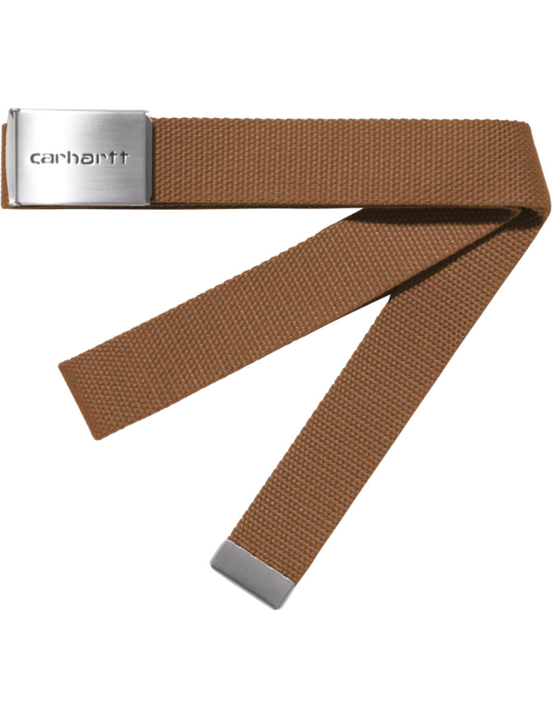 Carhartt WIP Clip Belt Chrome WIP H Brown