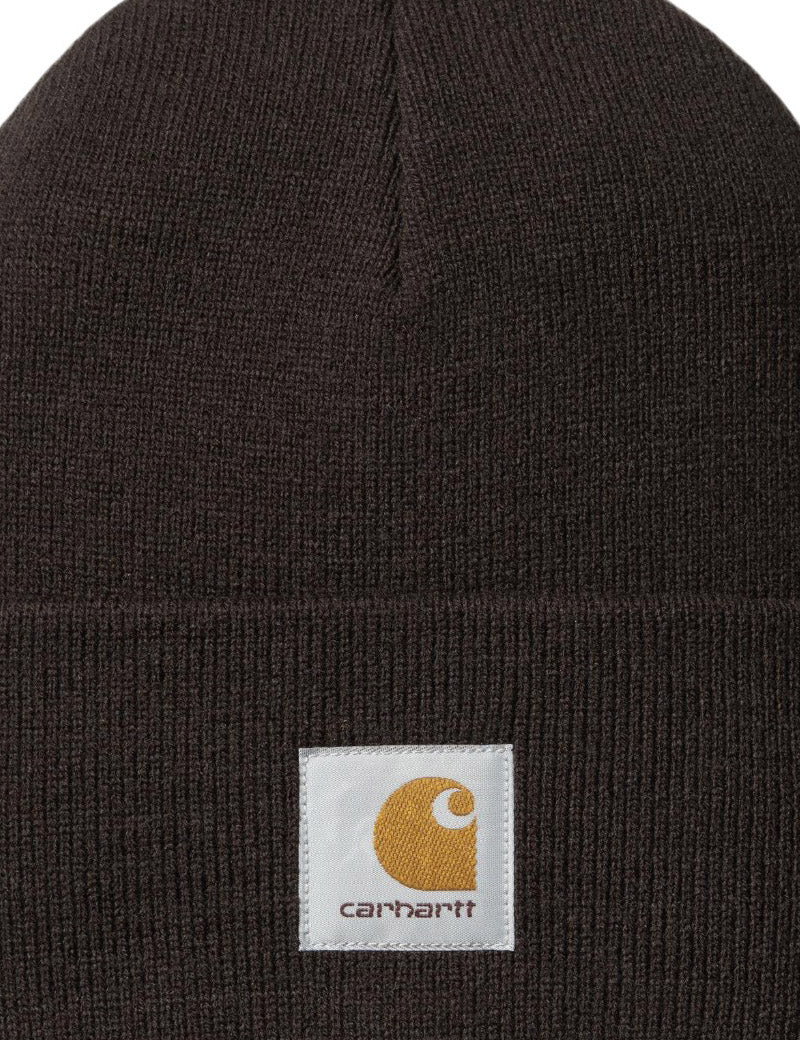 Carhartt Wip Acrylic Watch Hat Tobacco Square Label
