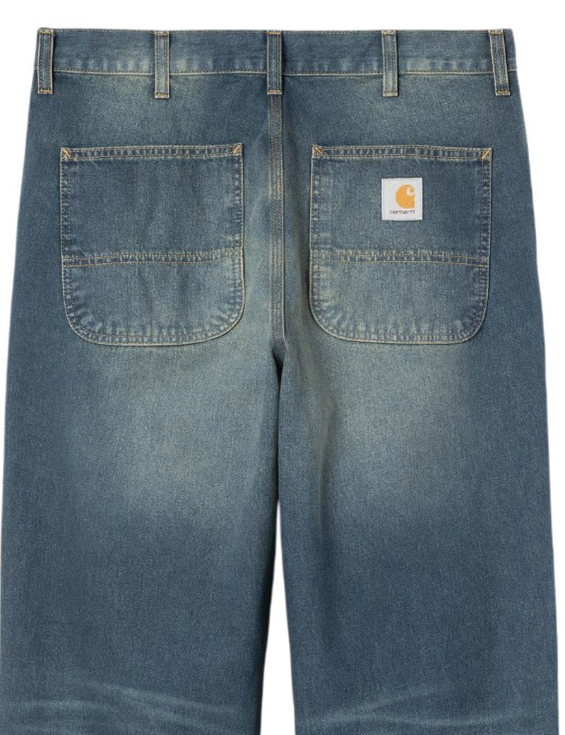 Carhartt WIP Simple Pant Blue, Mid Worn Used Wash Denim Pocket Detail