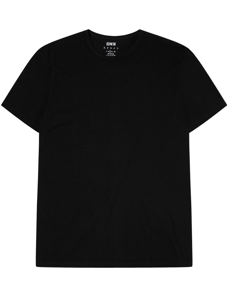 Edwin Double Pack Short Sleeve T-Shirts Black