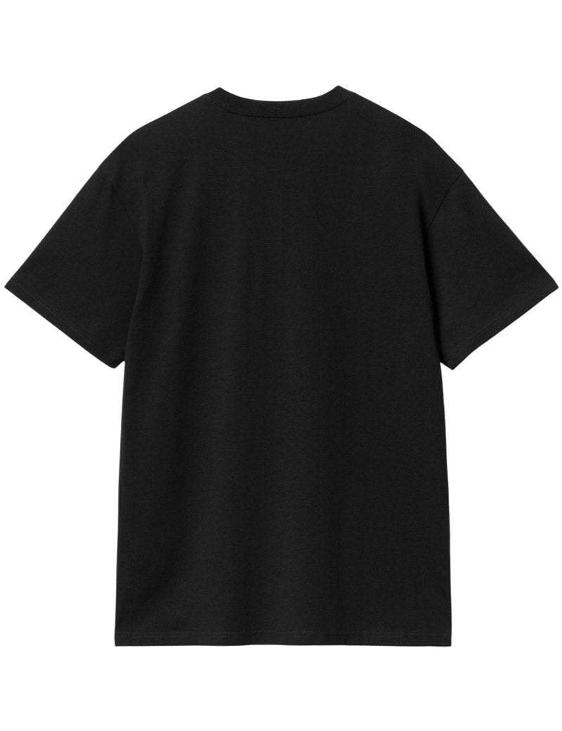 Carhartt Wip Chase Short Sleeve T-Shirt Black Gold Back View