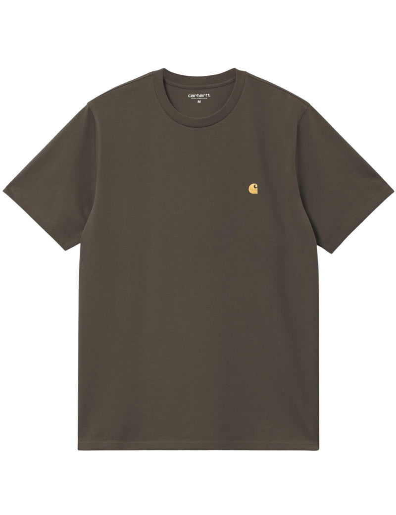 Carhartt WIP Chase S/S T-Shirt Shungite & Gold Main