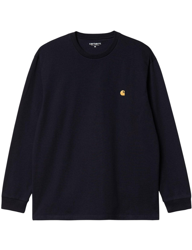 Carhartt Wip Chase Long Sleeve T-Shirt Dark Navy