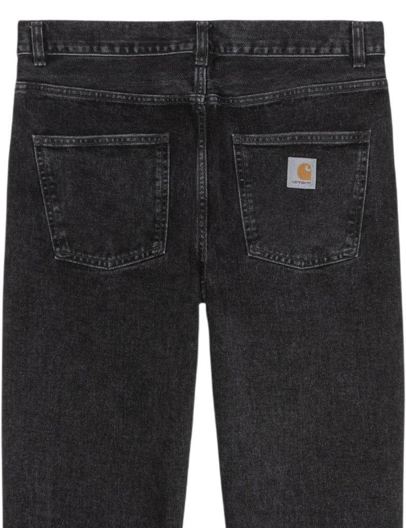 Carhartt WIP Newel Pant Jeans Black Stone Washed Pocket Detail