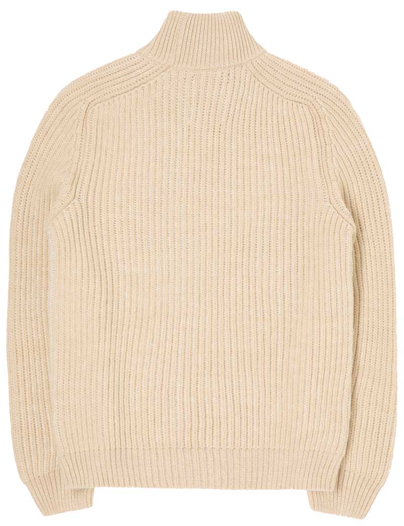 Edwin Roni High Collar Sweater Uniform Beige