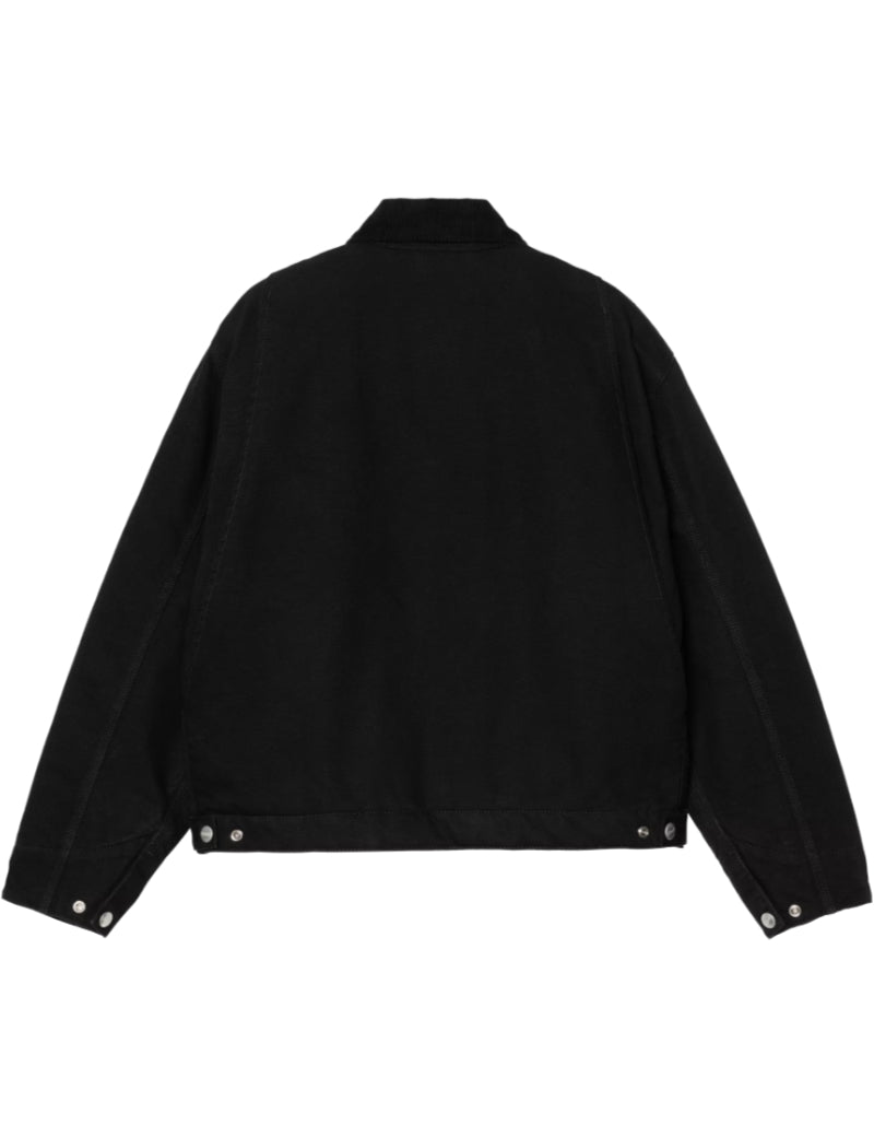 Carhartt WIP Women's OG Detroit Jacket Black & Black Rinsed Back View