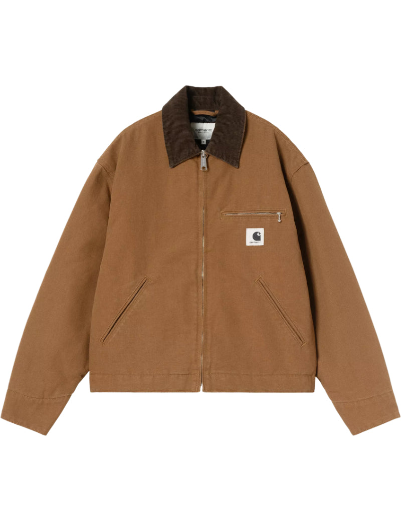 Carhartt WIP Women's OG Detroit Jacket Brown & Tobacco Rinsed Main 