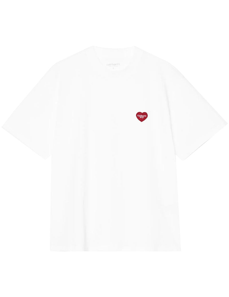 Carhartt WIP W' Short Sleeved Heart Patch T-Shirt White Red