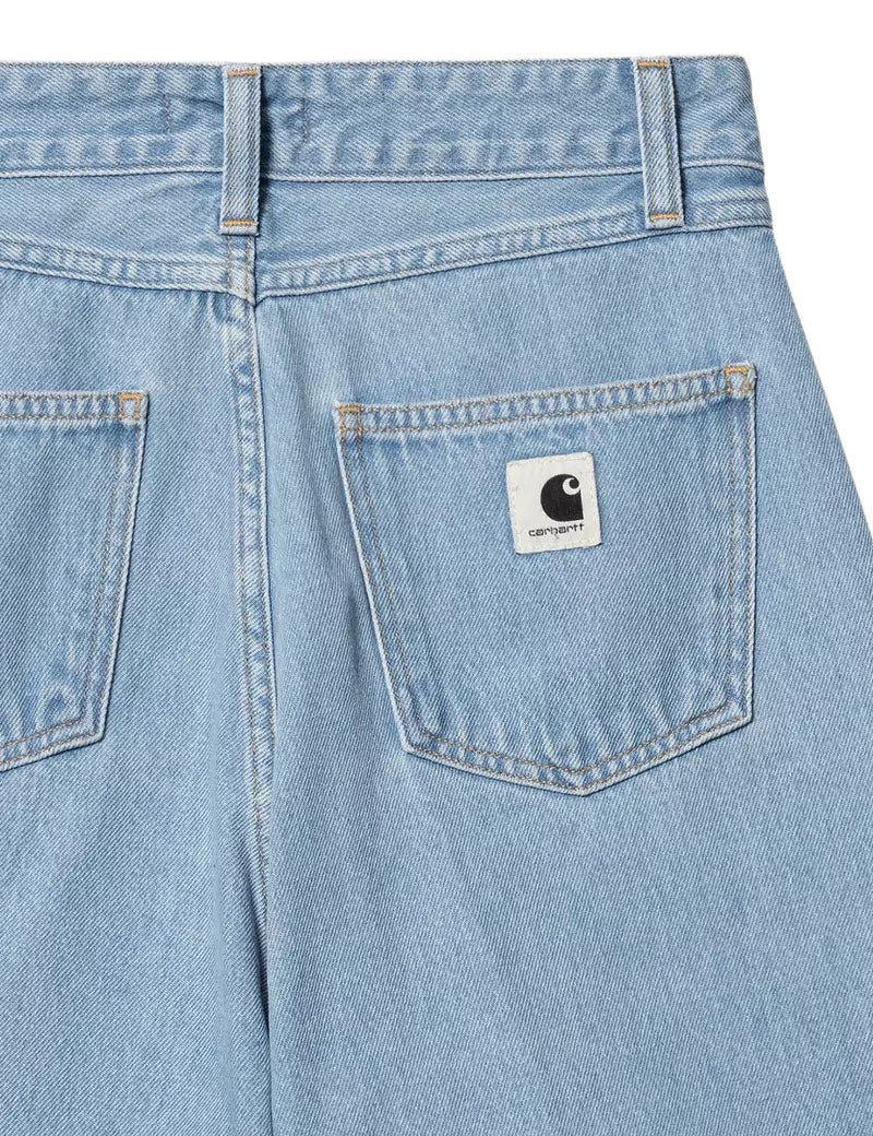 Carhartt WIP W' Alta Short Blue, Stone Bleached Pocket Detail
