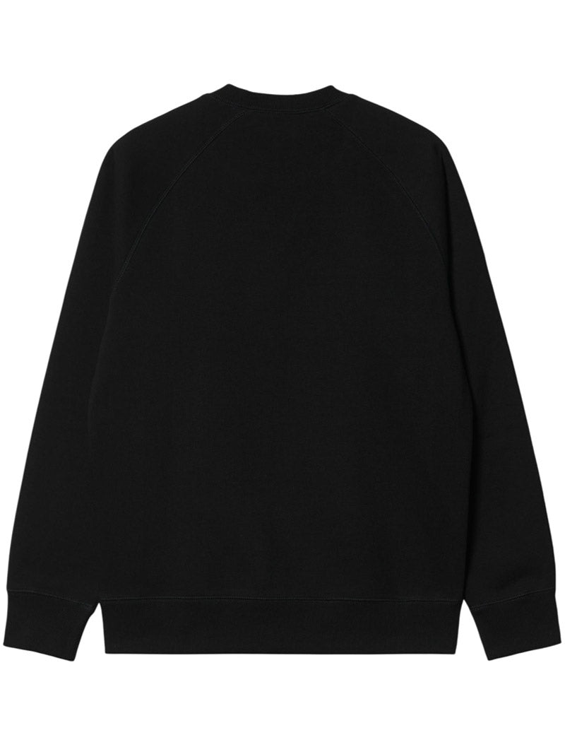Carhartt Wip Chase Sweatshirt Black Gold Back View
