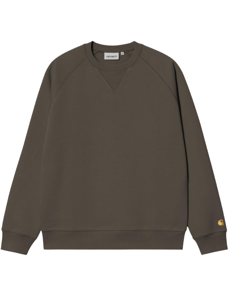 Carhartt Wip Chase Sweatshirt Shungite & Gold Main