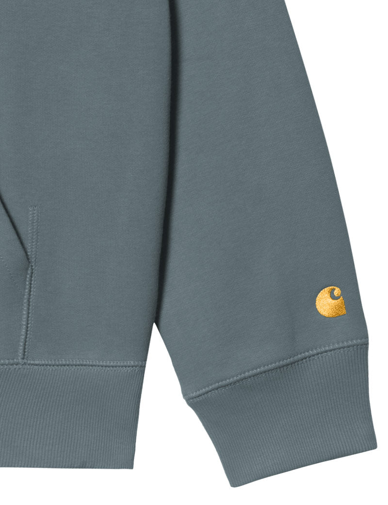 Carhartt Wip Hooded Chase Sweat Cozy Blue Gold