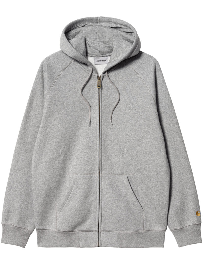 Carhartt WIP Hooded Chase Jacket Grey Heather Gold Front