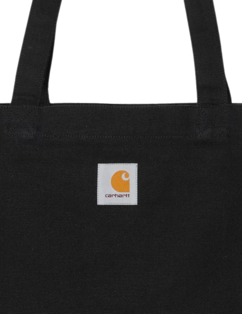 Carhartt WIP Canvas Graphic Tote WIPTOPIA 2 Print Black Square Label