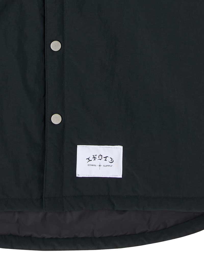 Edwin Sphere Padded Long Sleeve Overshirt Black