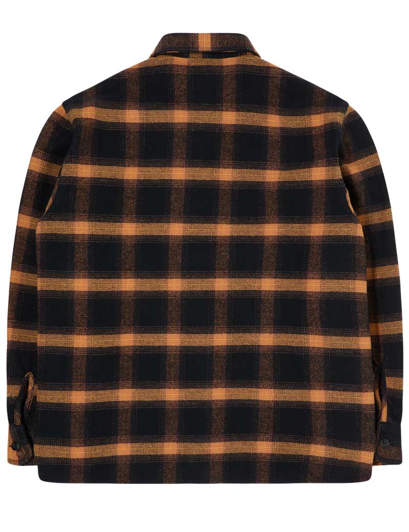 Edwin Sebastian Long Sleeve Check Shirt Brown Black