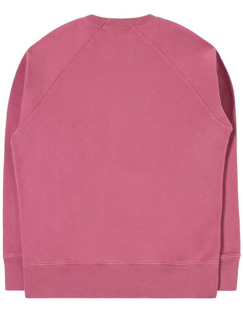 Edwin Raglan Sleeve Crew Neck Sweatshirt Red Violet