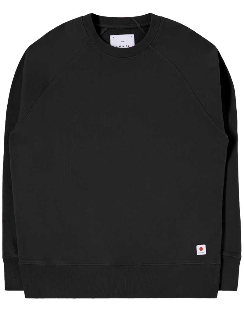 Edwin red violet raglan sleeve sweatshirt.&nbsp;  Crew neck&nbsp;  Small Edwin badge Heavy sweat fabric