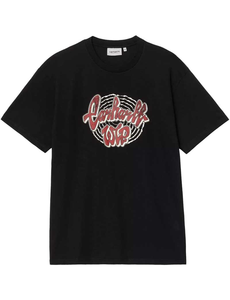 Carhartt Wip Short Sleeve Chedda T-Shirt Black Heavy Stone Wash