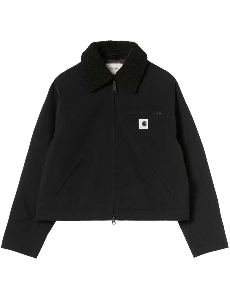 Carhartt WIP Women's Newkirk Jacket Black Wild Dog Print