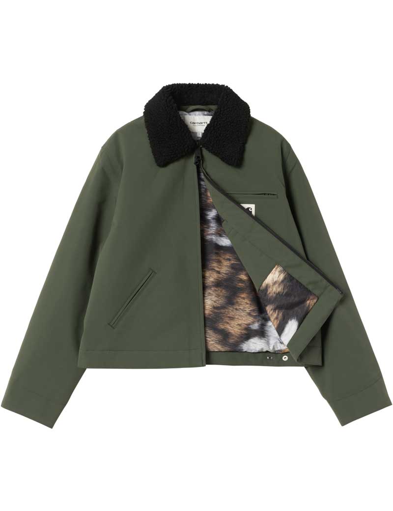 Carhartt WIP Women's Newkirk Jacket Opuntia Wild Dog Print