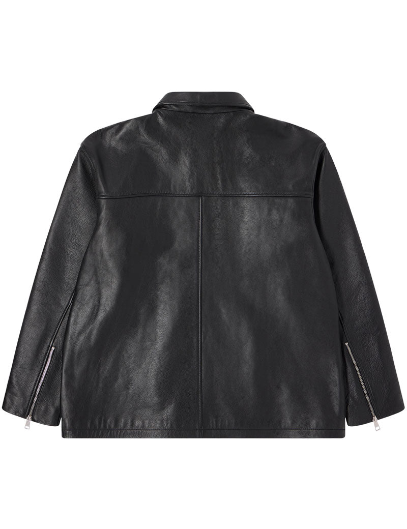 Edwin Fix Leather Jacket Black