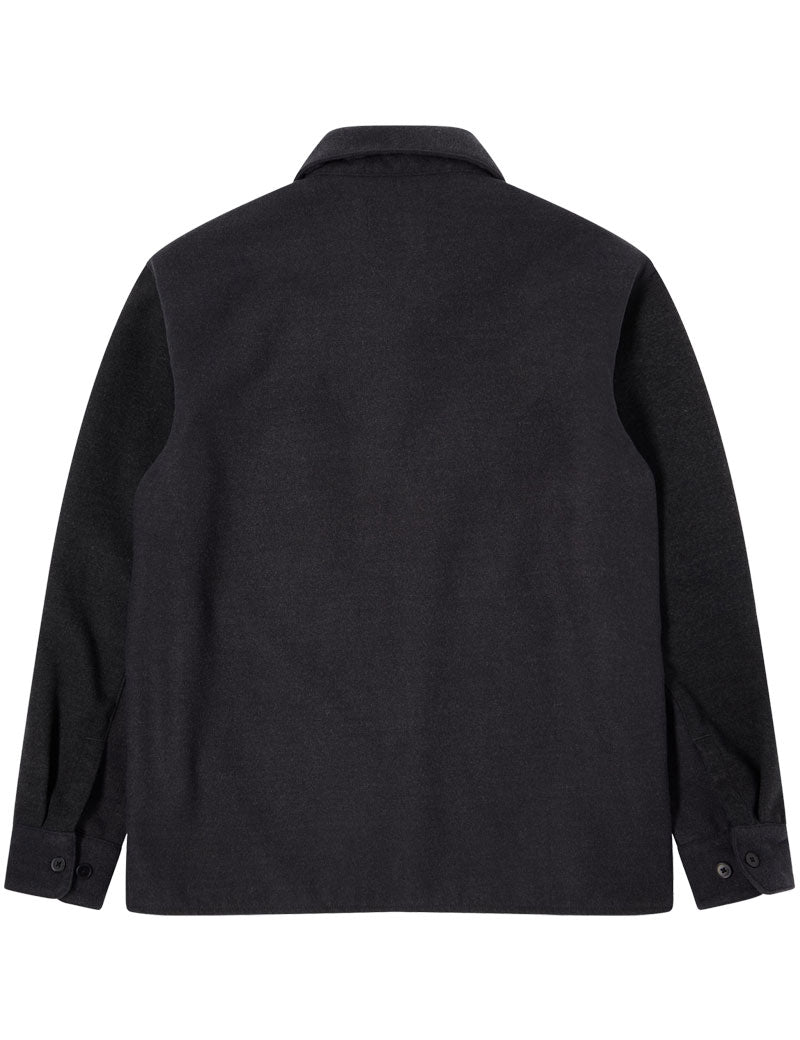 Edwin Snug Long Sleeve Overshirt Dark Grey Marl