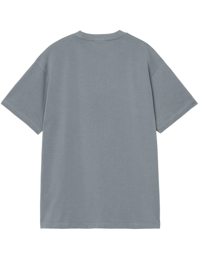 Carhartt WIP Short Sleeve WIP III T-Shirt Cozy Blue Heavy Stone Wash Back