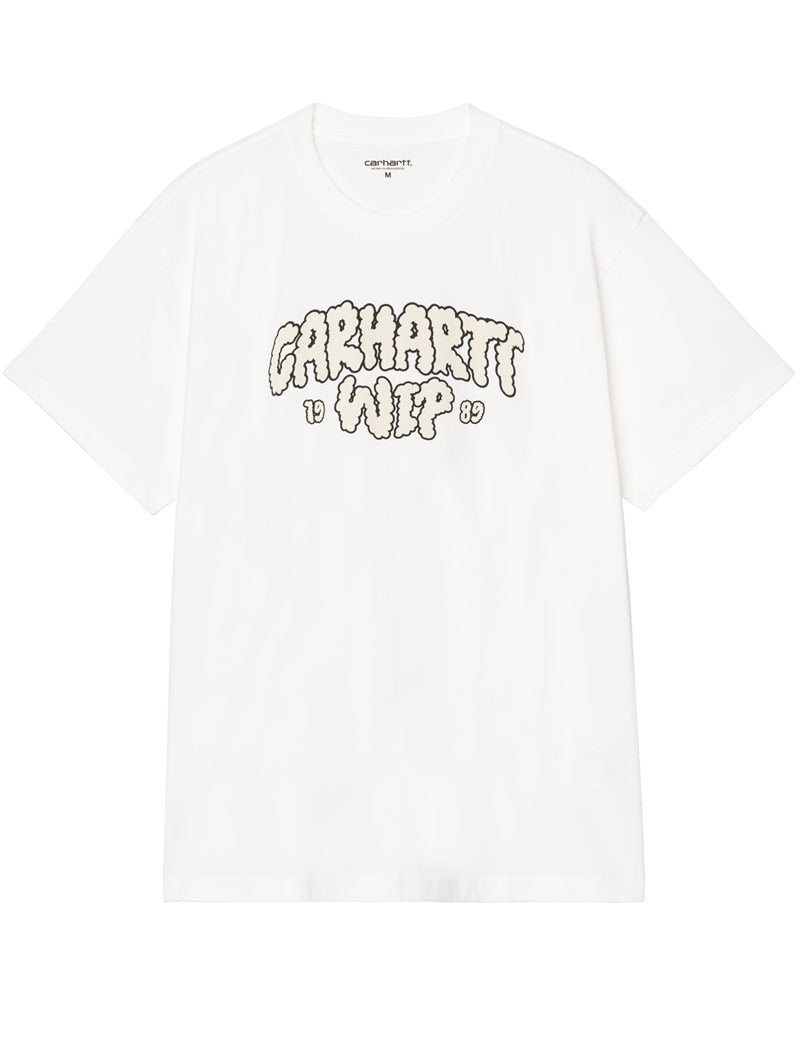 Carhartt WIP Short Sleeve Cloud Script T-Shirt White Front