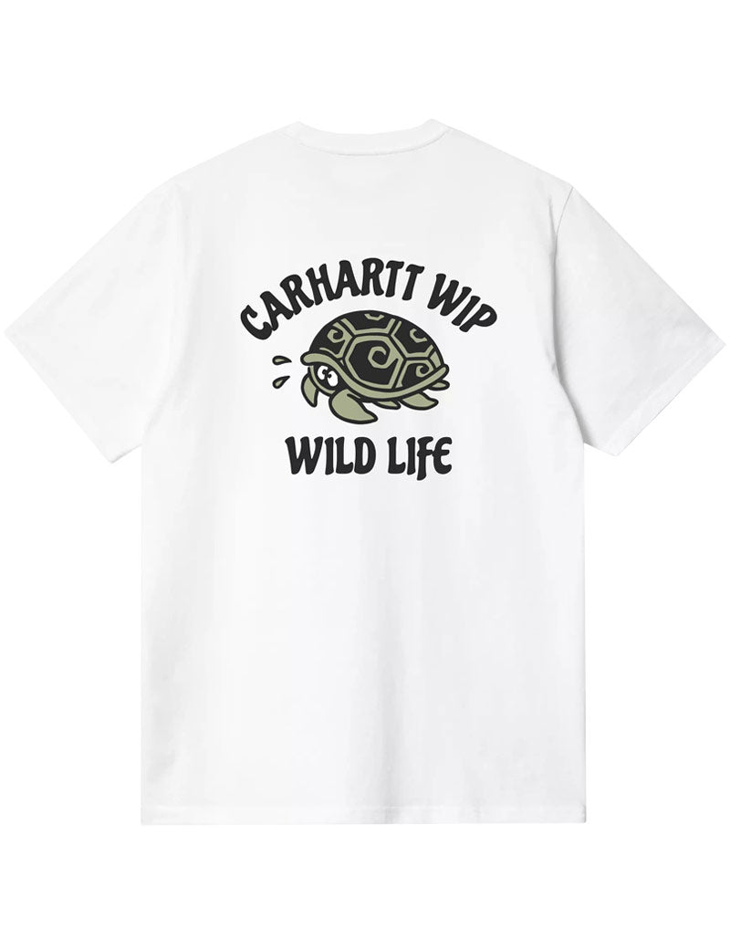 Carhartt WIP Short Sleeve Wild Life T-Shirt White Back View