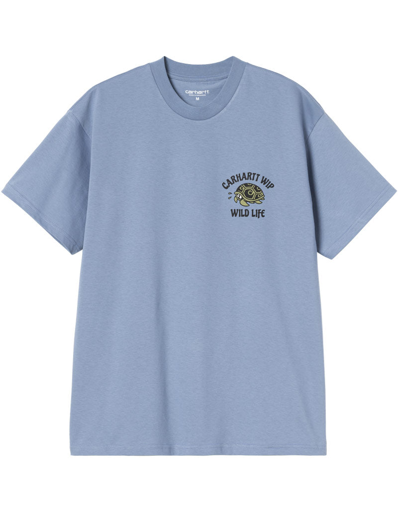 Carhartt WIP Short Sleeve Wild Life T-Shirt Gentle Blue Front