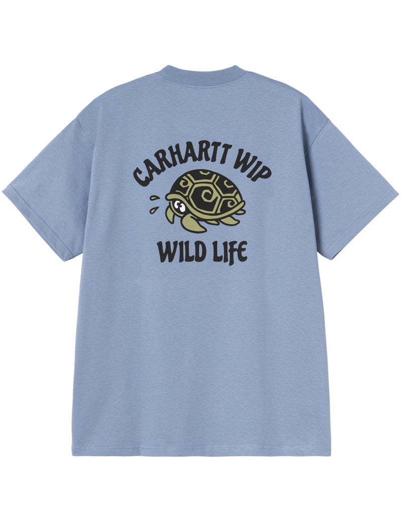 Carhartt WIP Short Sleeve Wild Life T-Shirt Gentle Blue Back