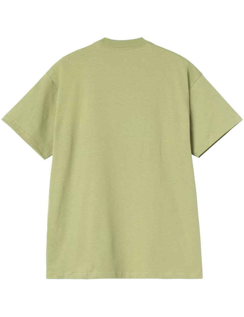 Carhartt WIP Short Sleeve Impact T-Shirt Gentle Green Back View
