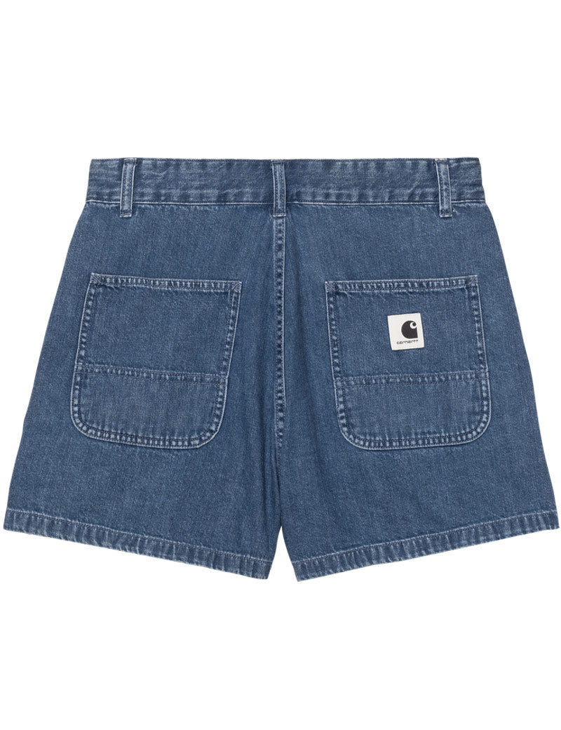 Carhartt WIP W' Lova Short 8.5oz Blue Stone Washed Back 