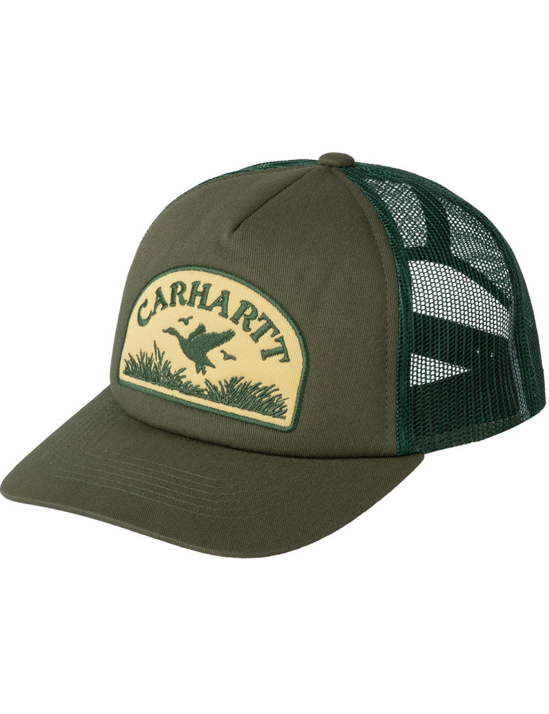 Carhartt WIP Take Off Trucker Cap Leaf Front 