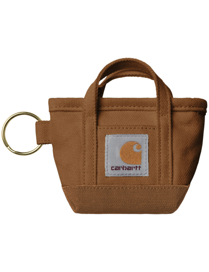 Carhartt WIP Mini Tote Bag Keychain Hamilton Brown