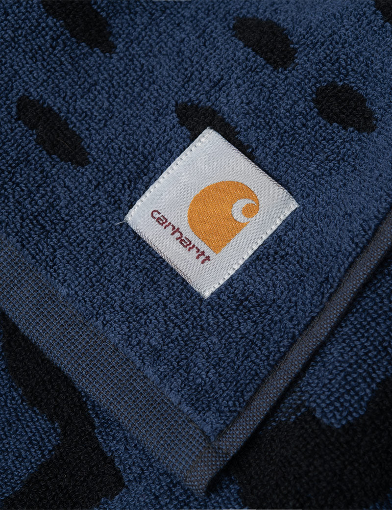 Carhartt WIP Vestige Beach Towel Blanket Blue Square Badge