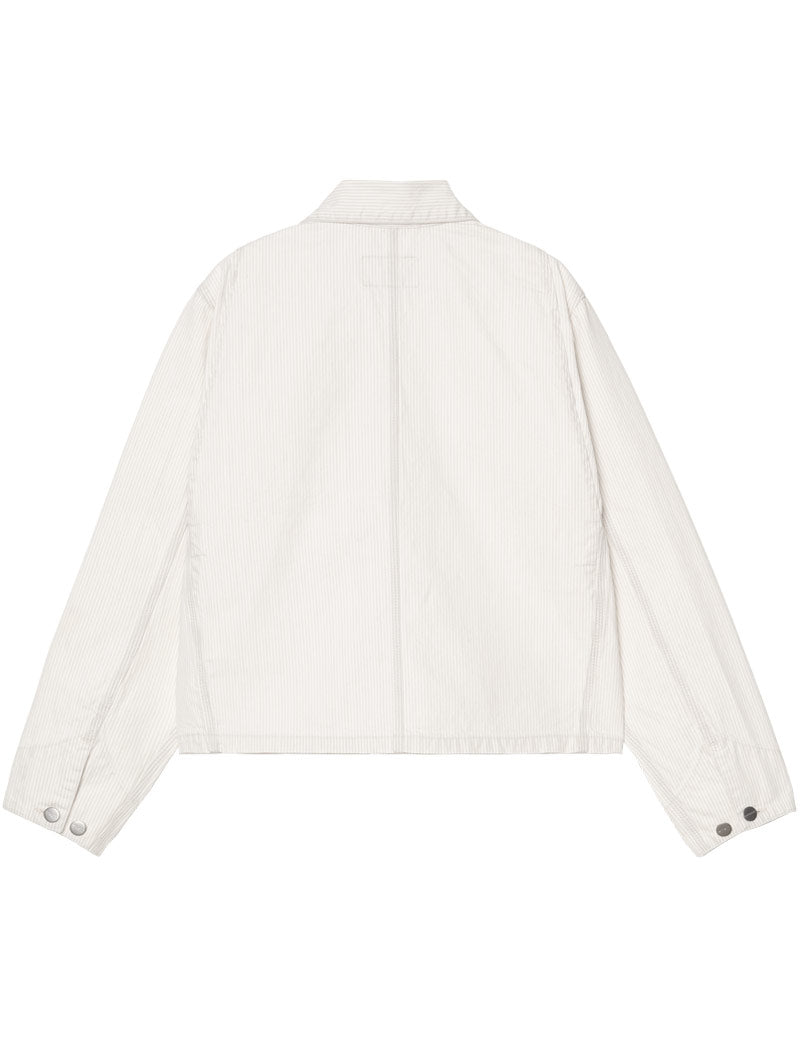 Carhartt WIP W' Mercer Chore Coat Graphite Wax Bleached Back